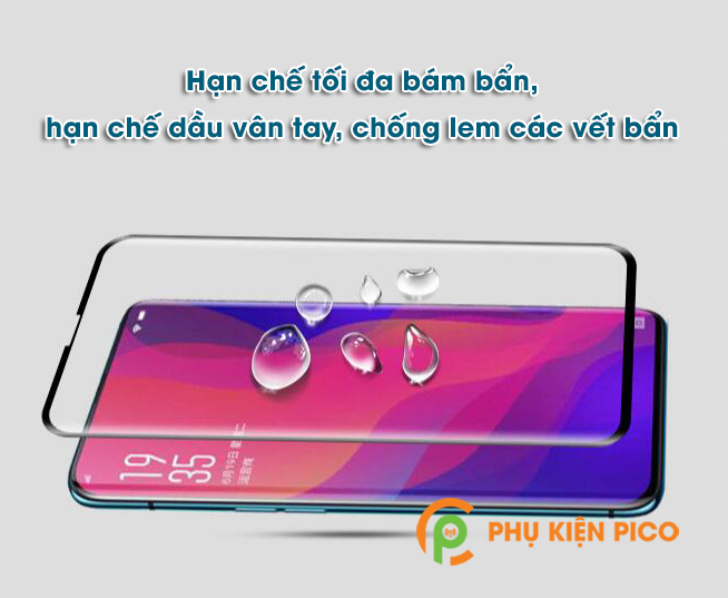 Kính cường lực Oppo Find X 2018 full viền cong không hở keo viền
