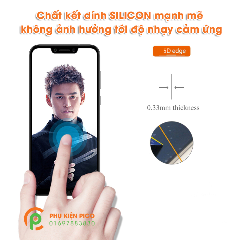 Kính cường lực Huawei Honor Play 2018 full viền siêu cứng