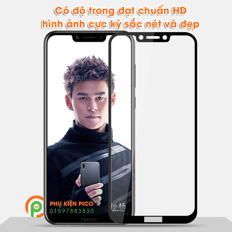 Kính cường lực Huawei Honor Play 2018 full viền siêu cứng