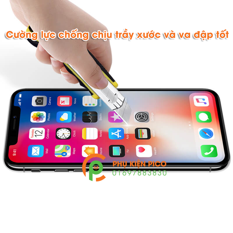 Kính cường lực Iphone XS Max 2018 full viền mỏng không tai thỏ