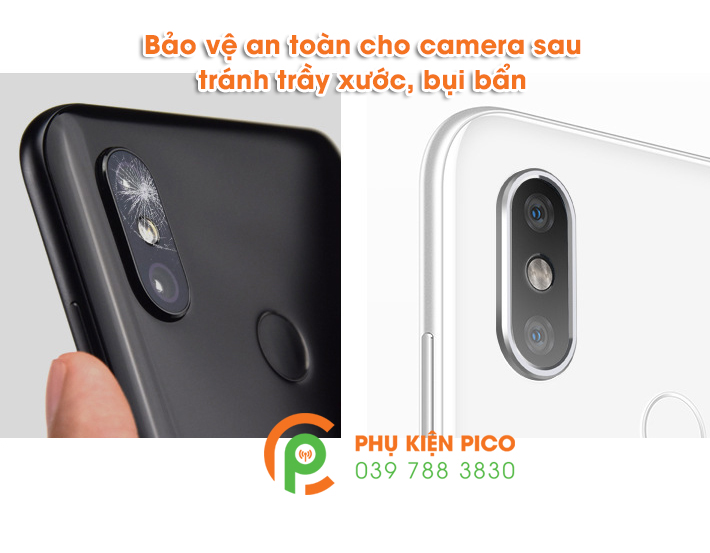 Vòng bảo vệ và miếng dán camera Xiaomi Mi 8 2018