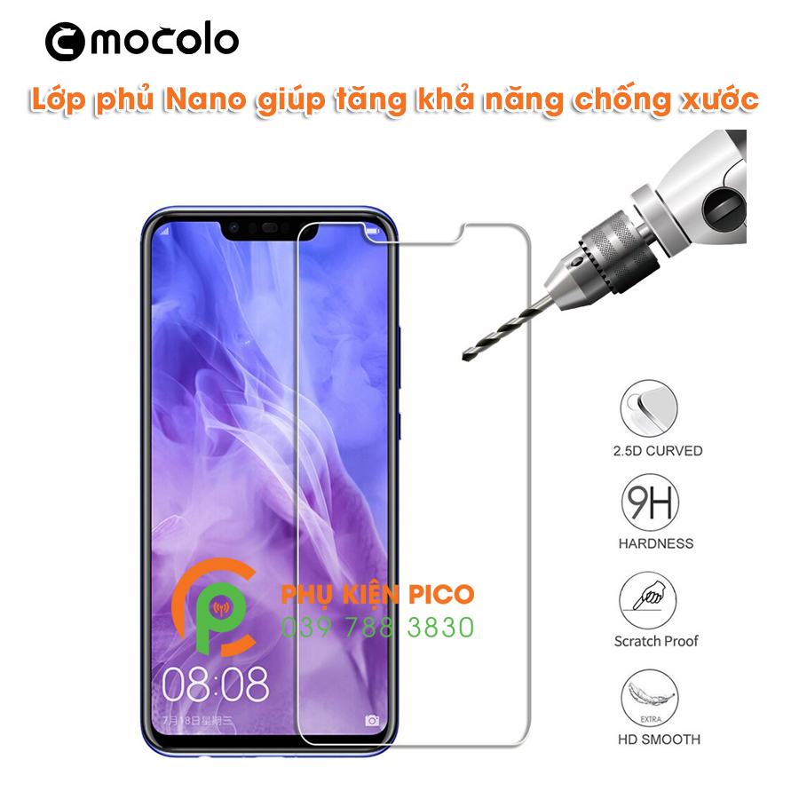 Kính cường lực Huawei Nova 3i 2018 trong suốt chính hãng Mocolo