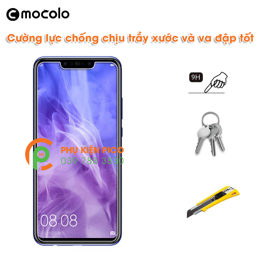 Kính cường lực Huawei Nova 3i 2018 trong suốt chính hãng Mocolo