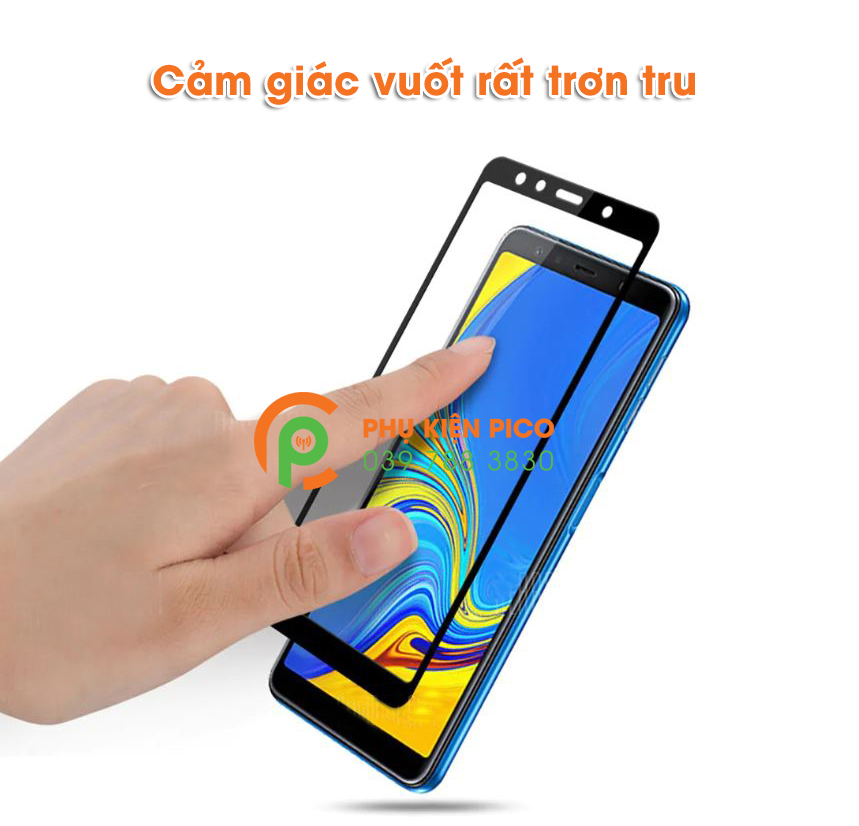 Kính cường lực Samsung Galaxy A7 2018 full viền độ cứng 9H
