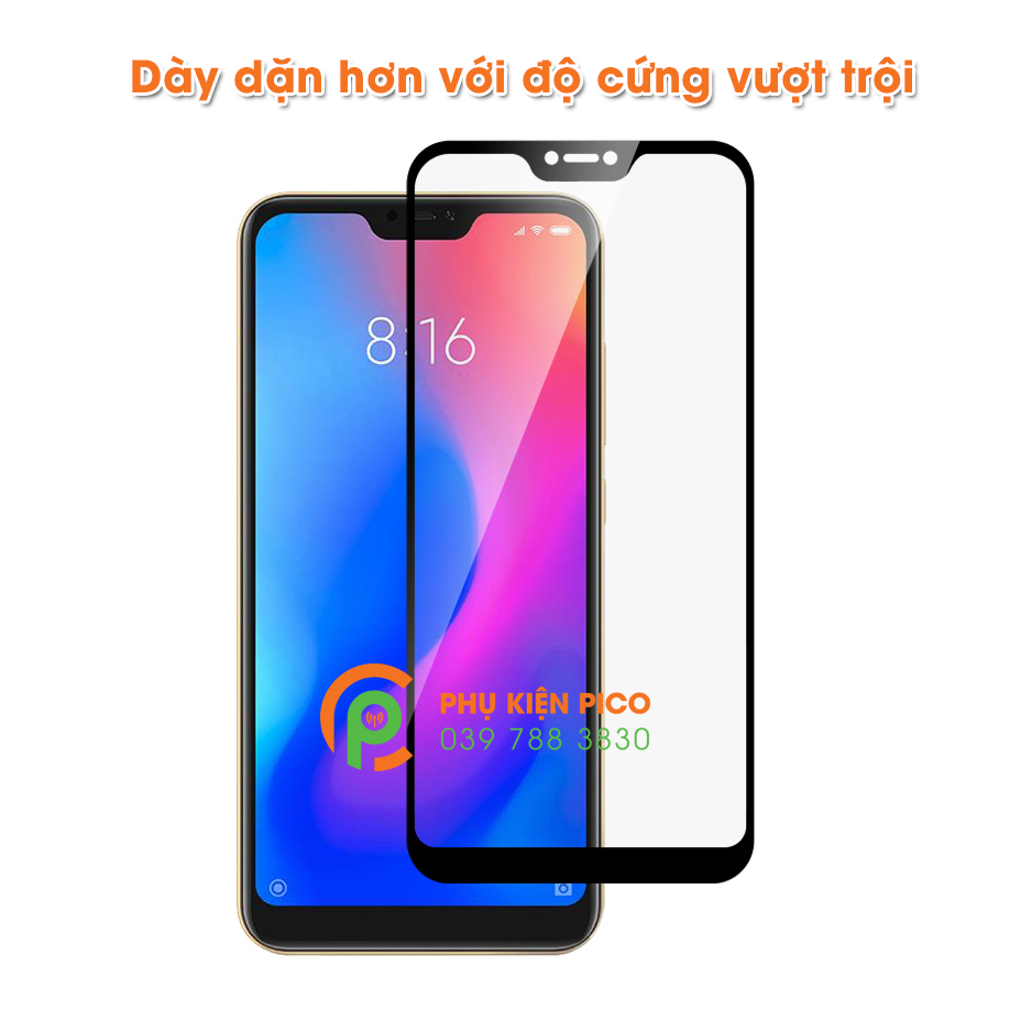 Kính cường lực Xiaomi Mi 8 Lite full viền độ cứng 9H