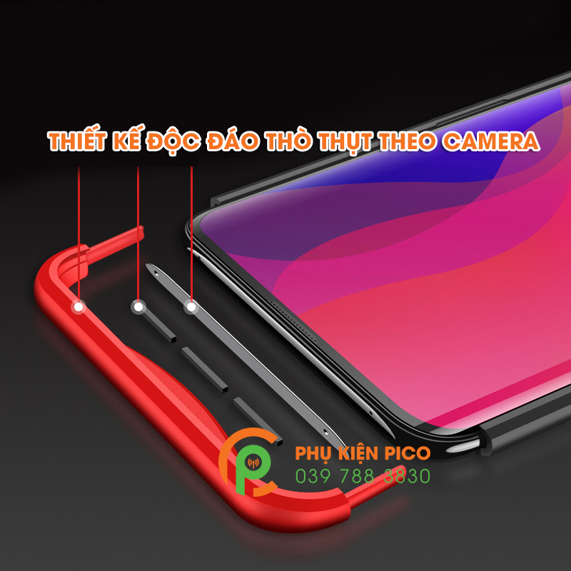 Ốp lưng Oppo Find X 2018 bảo vệ 360 độ thò thụt theo camera
