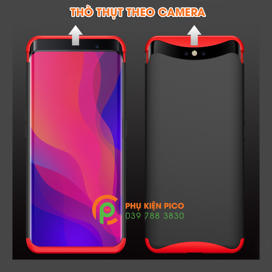 Ốp lưng Oppo Find X 2018 bảo vệ 360 độ thò thụt theo camera