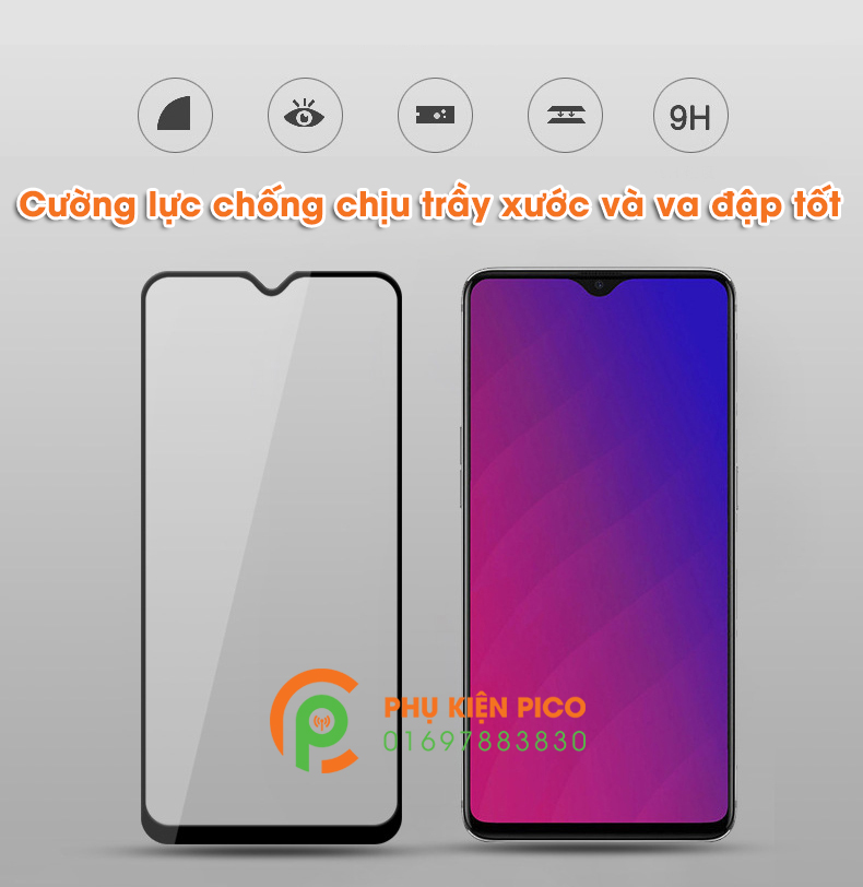 kính cường lực Oppo F9 full viền chính hãng Mocolo