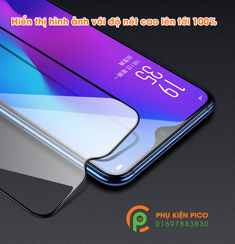 Kính cường lực Oppo R17 full viền đen siêu cứng