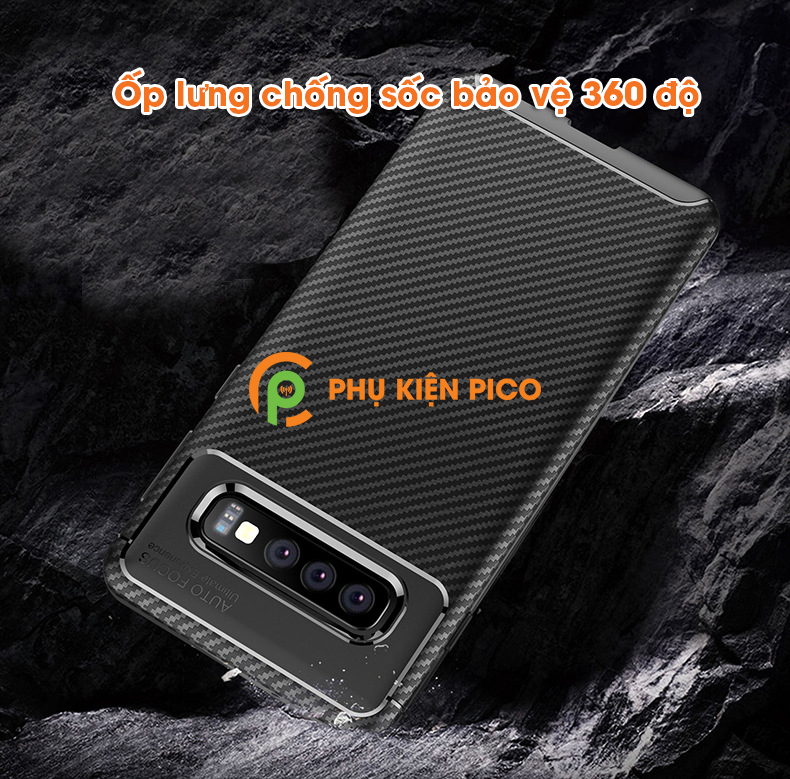 Ốp lưng da Samsung Galaxy s10+ (s10 plus) chống sốc toàn diện
