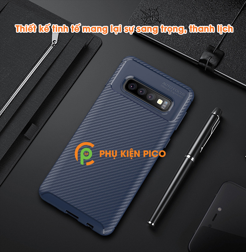Ốp lưng da Samsung Galaxy s10+ (s10 plus) chống sốc toàn diện