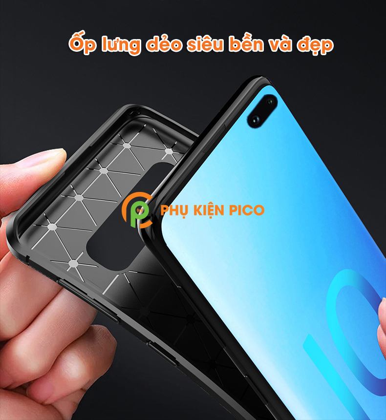 Ốp lưng da Samsung Galaxy s10+ (s10 plus) chống sốc toàn diện
