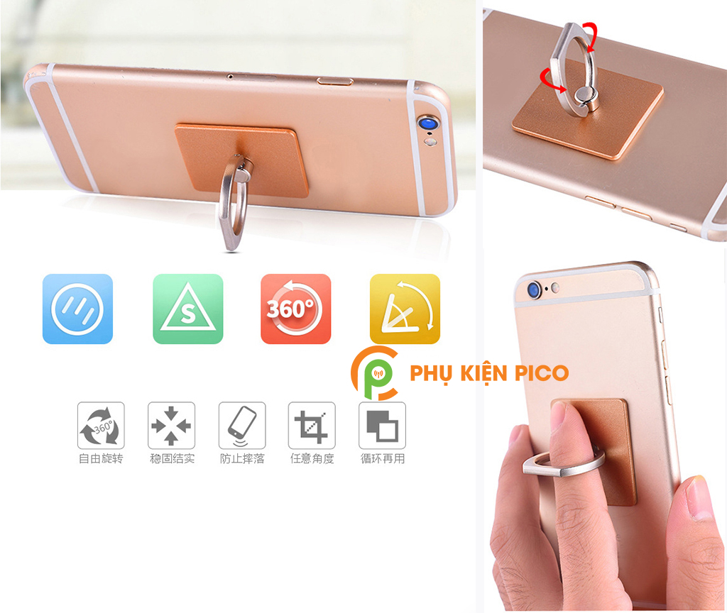 Iring giá đỡ điện thoại đa năng hình chiếc nhẫn cực chất siêu bám dính