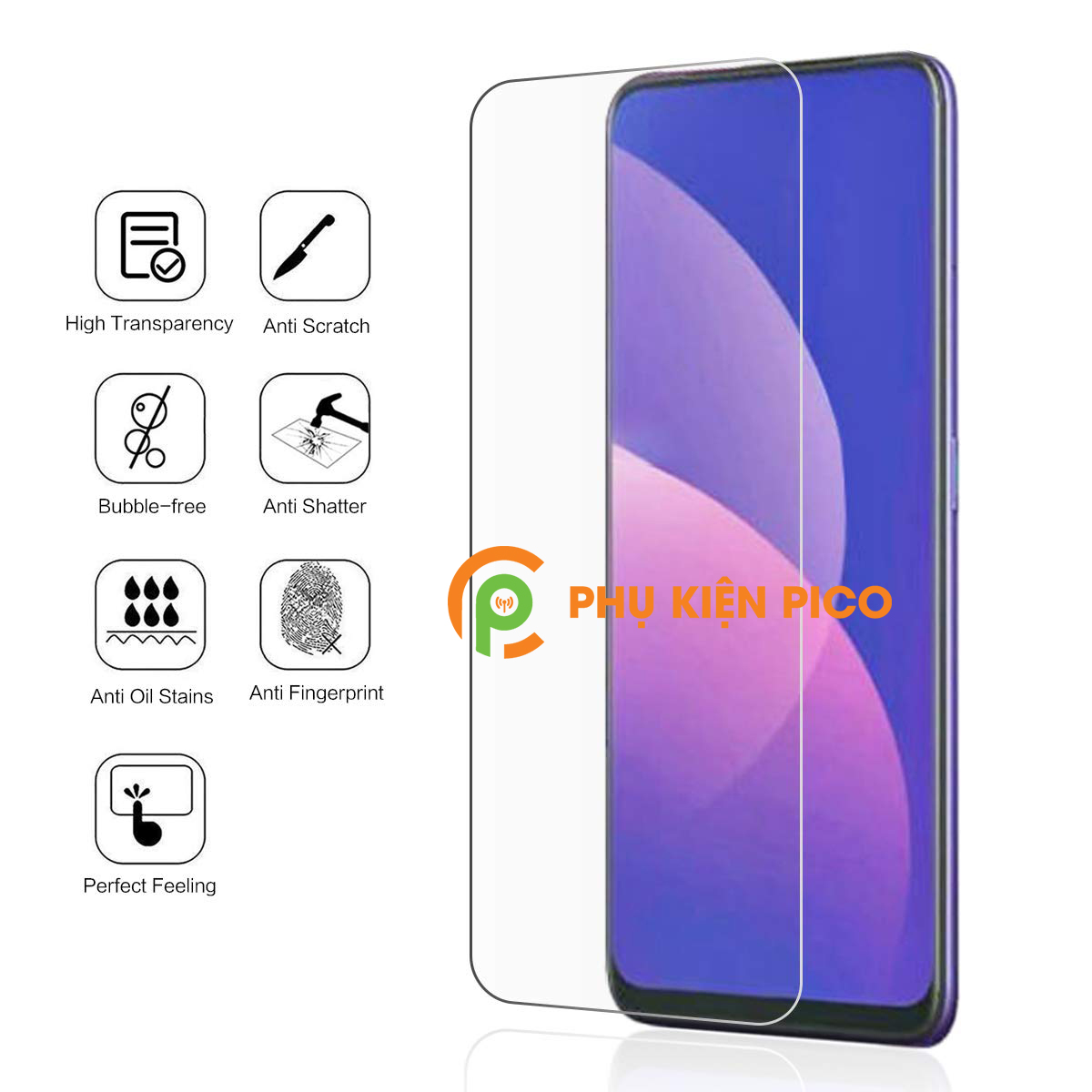 Kính cường lực Oppo F11 Pro full keo màn hình độ cứng 9H