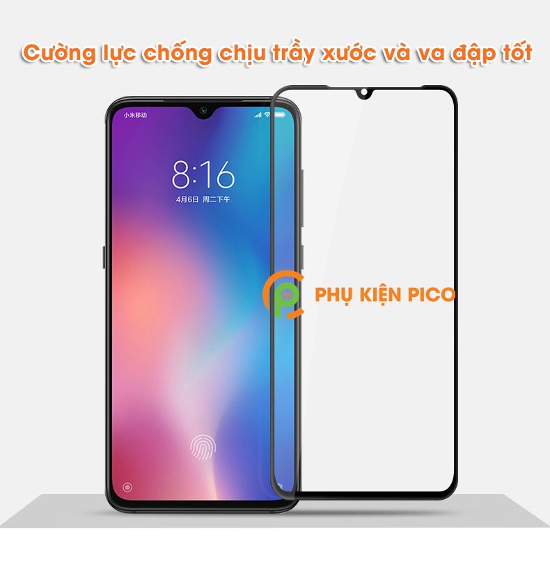 Kính cường lực Xiaomi Mi 9 full viền chính hãng PINWUYO