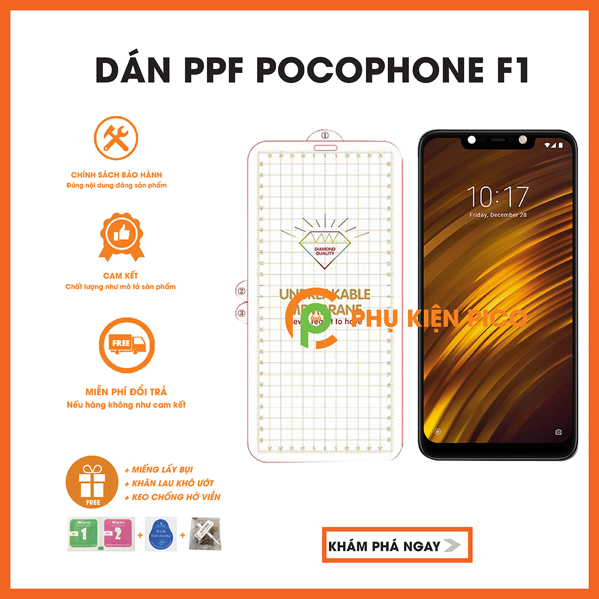Dán dẻo màn hình Picophone F1 cao cấp PPF