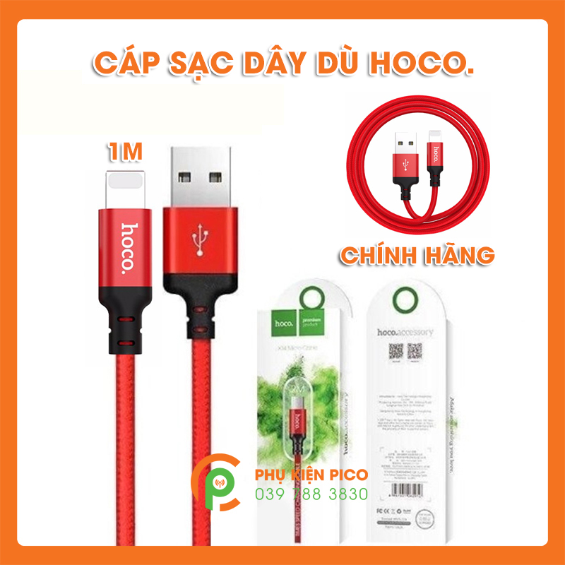 Cáp sạc Hoco Lighing - Cáp Lightning Hoco dây dù