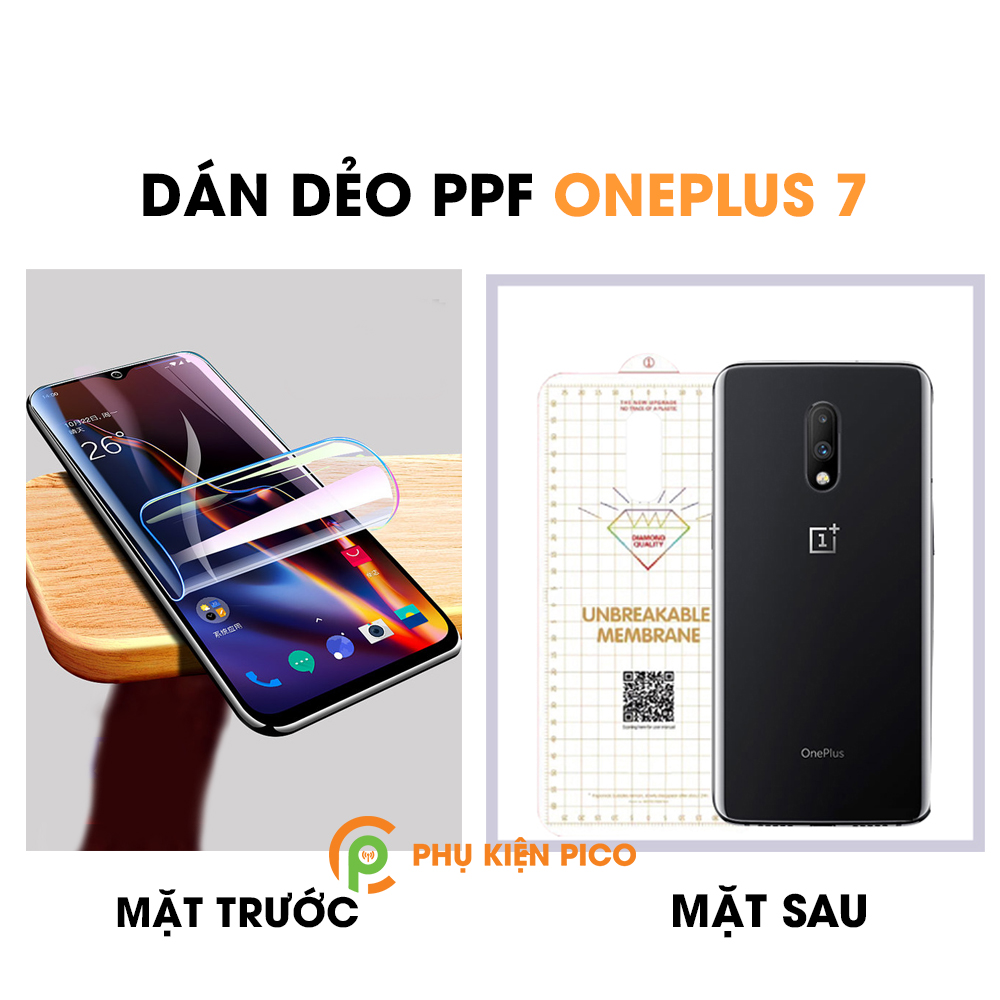 Miếng dán PPF mặt lưng và dán màn hình oneplus 7 combo cao cấp ppf