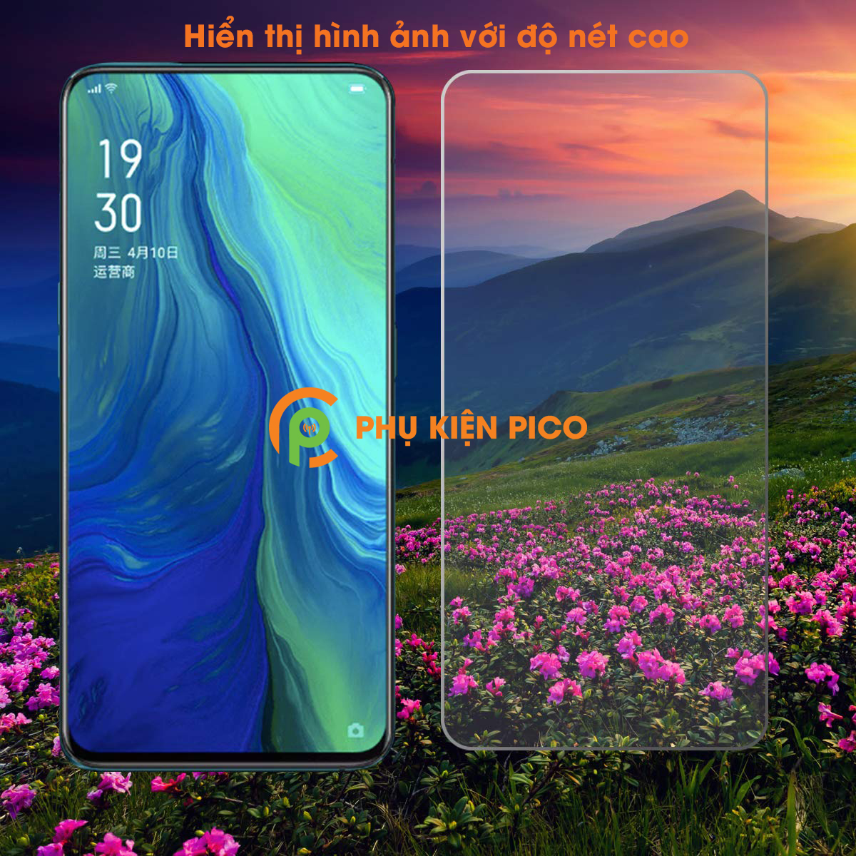 Kính cường lực Oppo Reno trong suốt độ cứng 9H