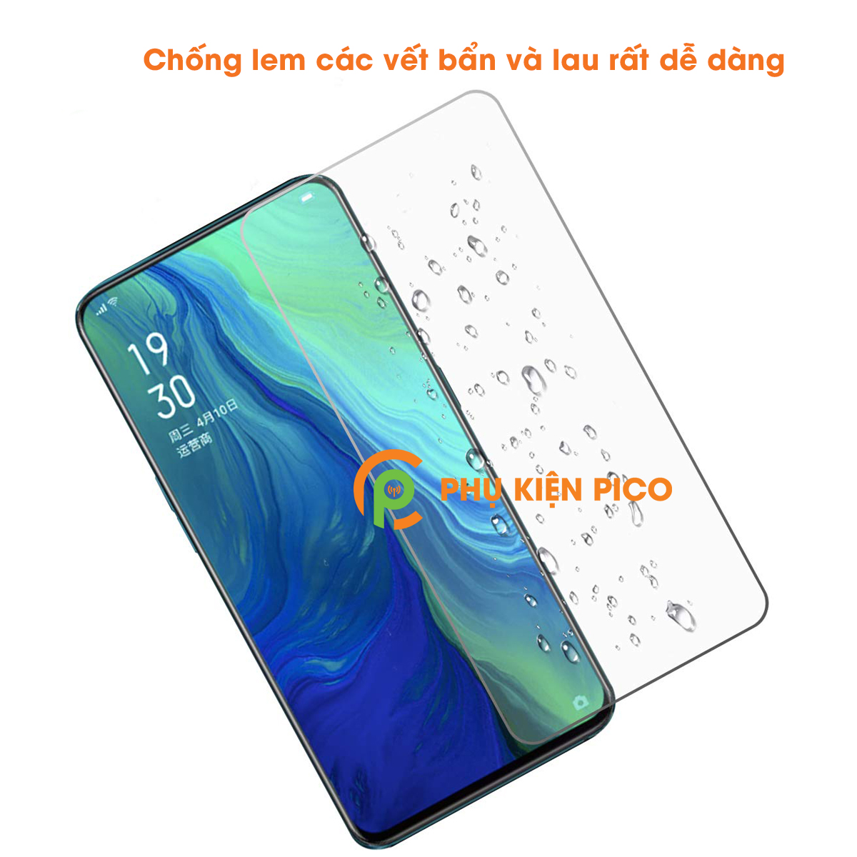 Kính cường lực Oppo Reno trong suốt độ cứng 9H