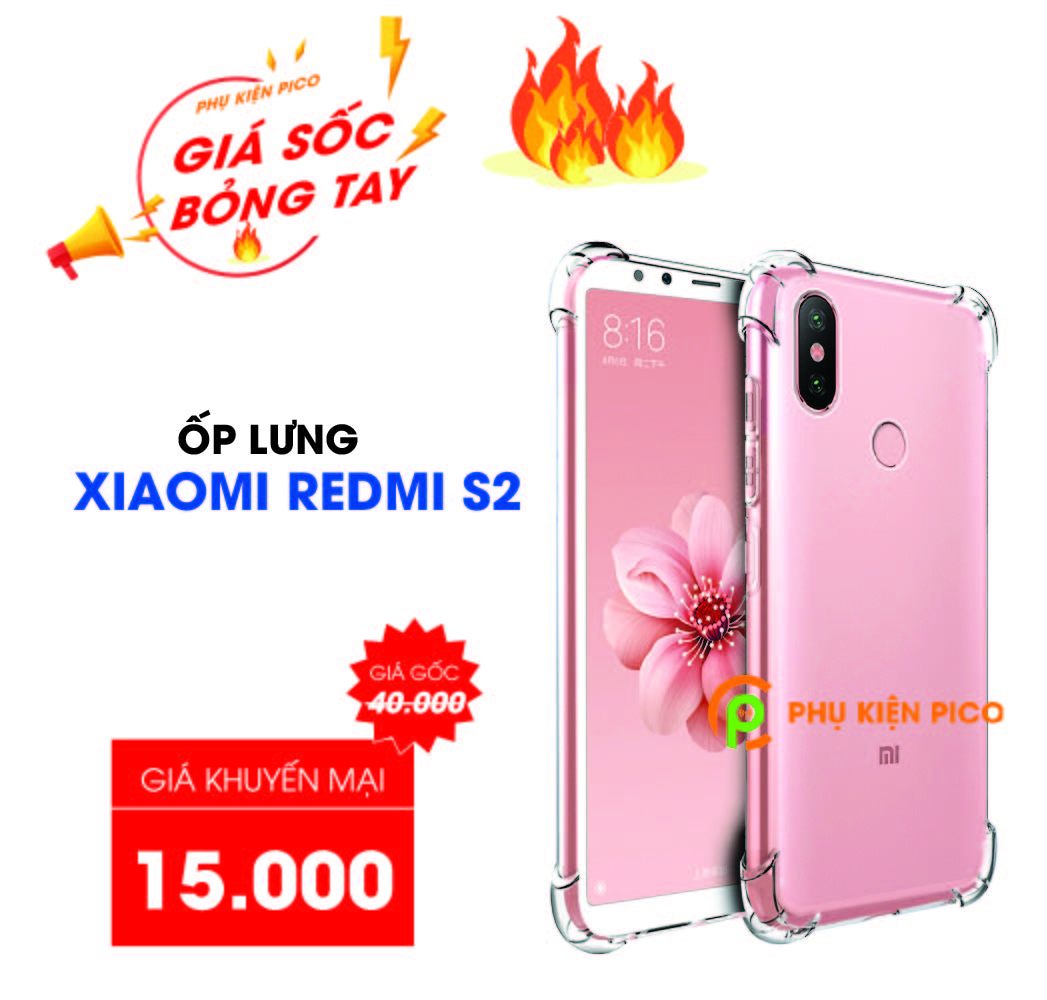 Ốp lưng Xiaomi Redmi S2 dẻo siêu bền chống sốc