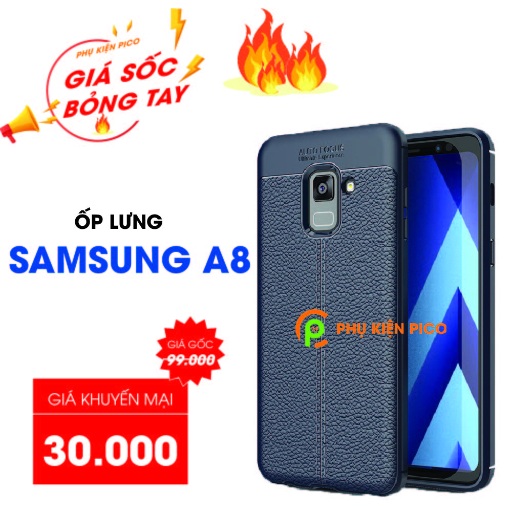 Ốp lưng Samsung Galaxy A8 da mềm sang trọng