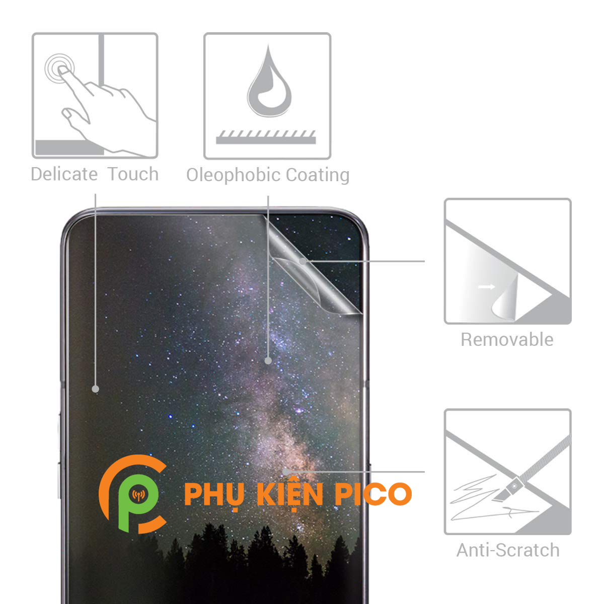 Dán PPF màn hình Samsung Galaxy A80 trong suốt full viền