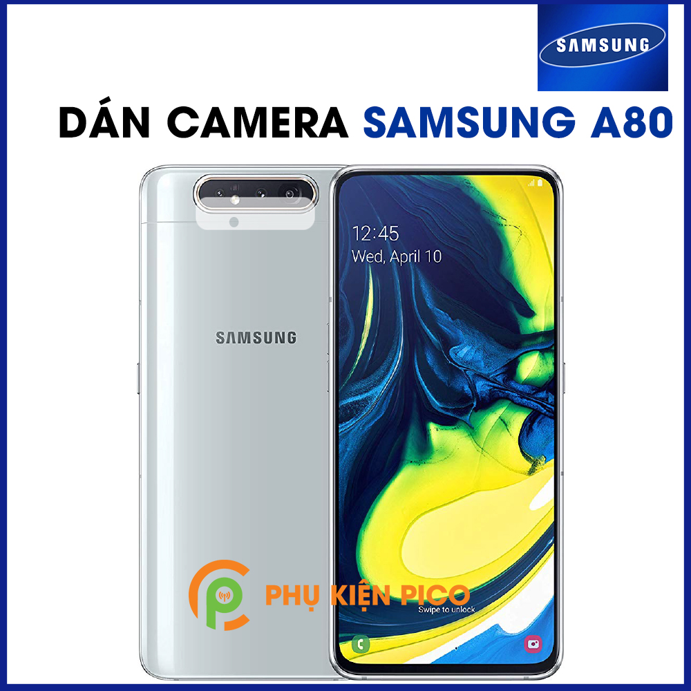 Combo kính cường lực và dán camera Samsung Galaxy A80 full viền độ cứng 9H