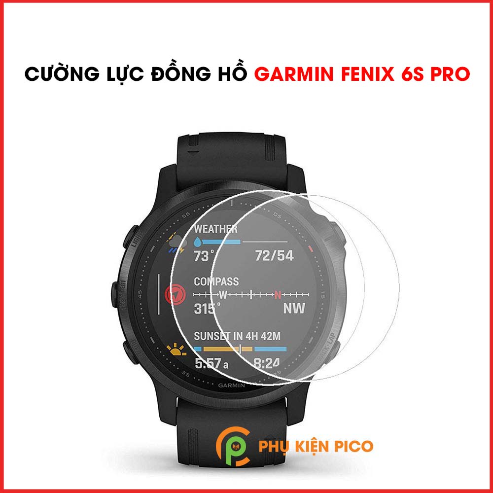 Kính cường lực đồng hồ Garmin Fenix 6s Pro full keo chống xước màn hình