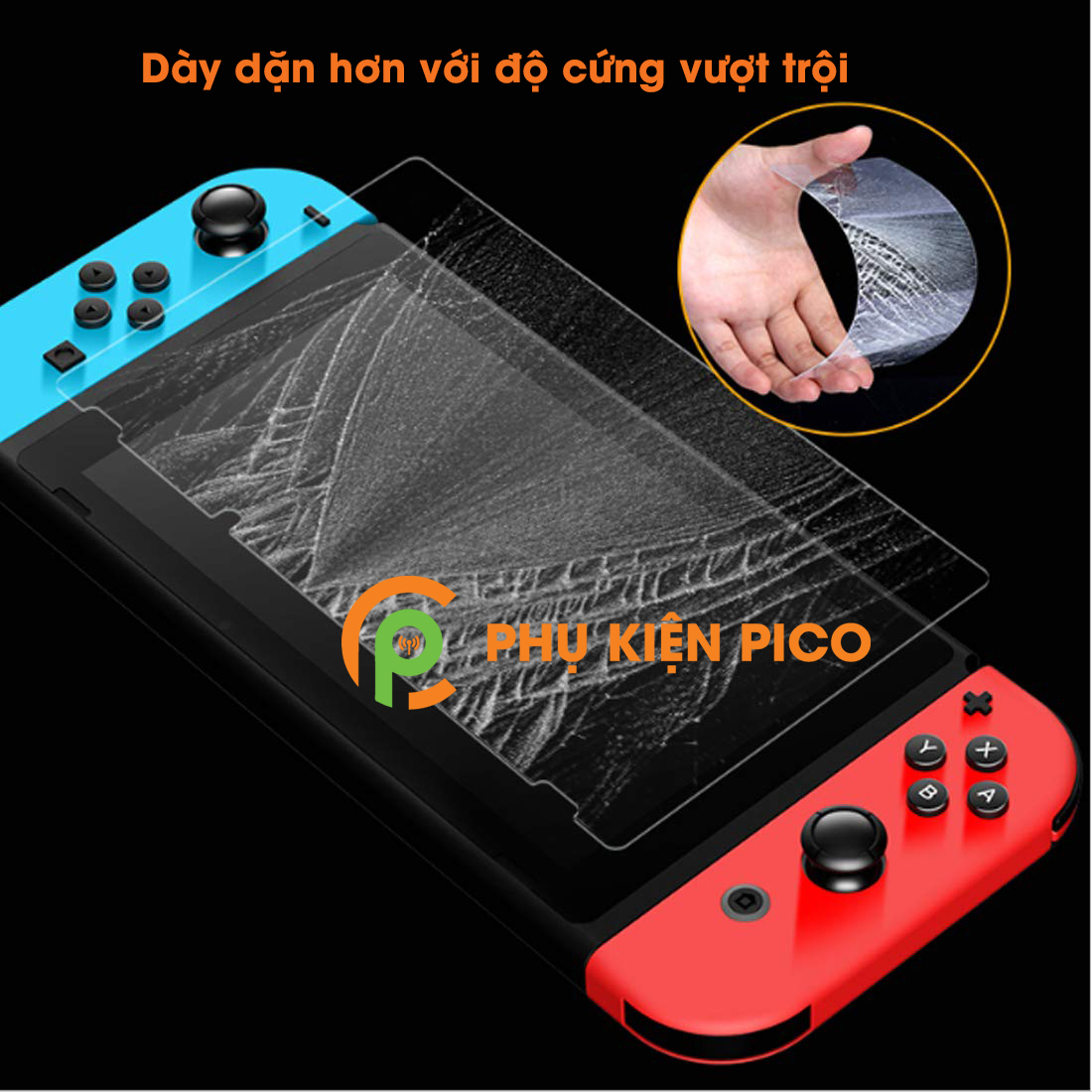 Cường lực Nintendo Switch trong suốt độ cứng 9H