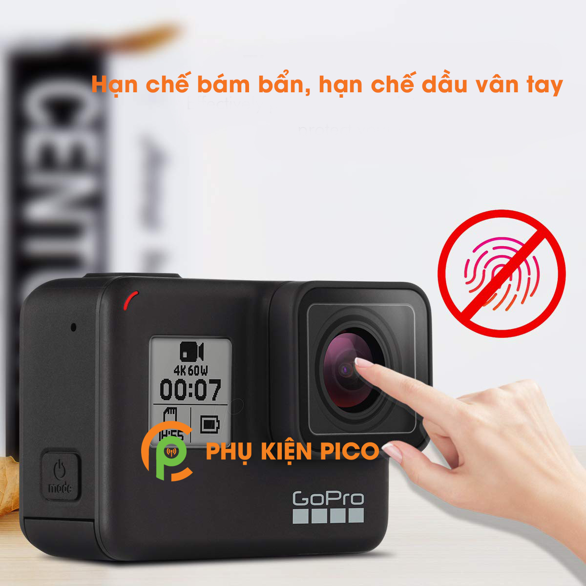 Cường lực GoPro Hero 5 Black, Hero 6 Black, Hero 7 Black trong suốt độ cứng 9H