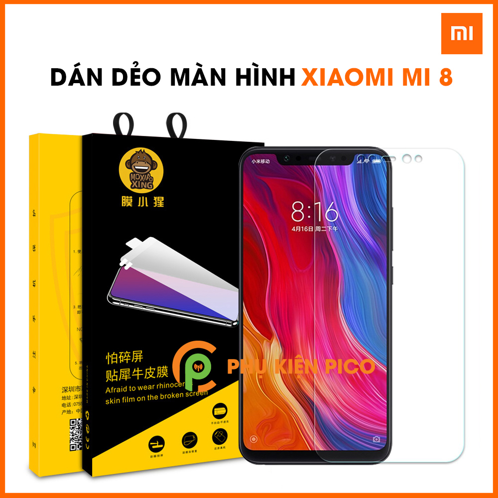 Dán dẻo màn hình Xiaomi Mi 8 chính hãng Moxiao Xing