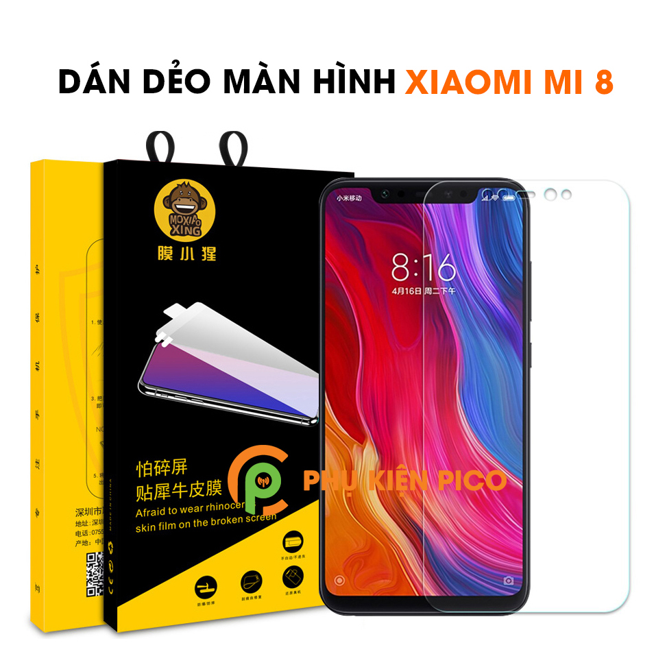 Dán dẻo màn hình Xiaomi Mi 8 chính hãng Moxiao Xing
