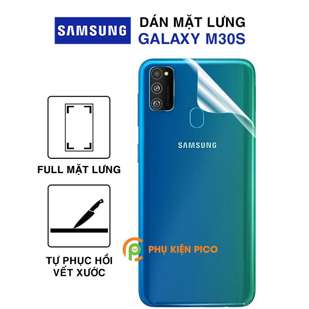 Dán mặt lưng Samsung Galaxy M30S cao cấp PPF dẻo trong suốt