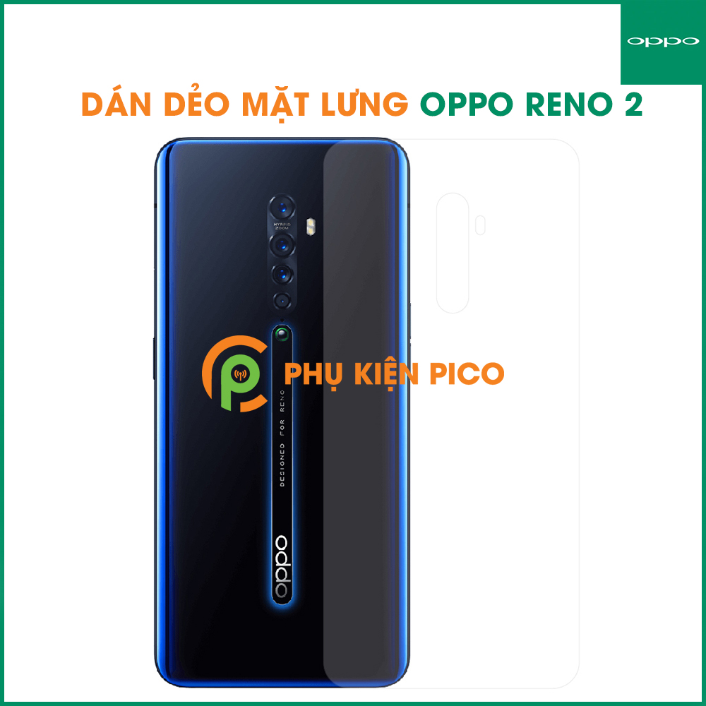 Combo kính cường lực dán camera dán lưng PPF Oppo Reno 2