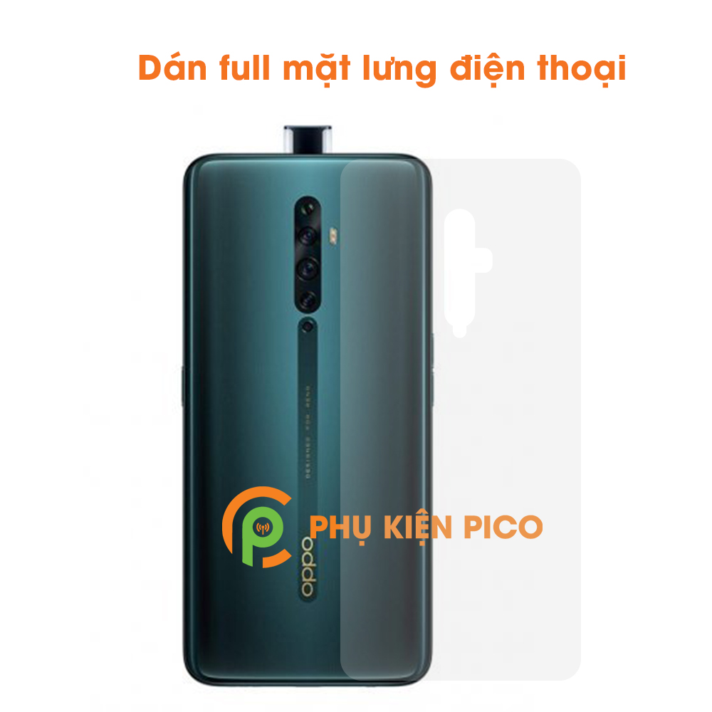 Dán mặt lưng Oppo Reno 2F cao cấp PPF dẻo trong suốt