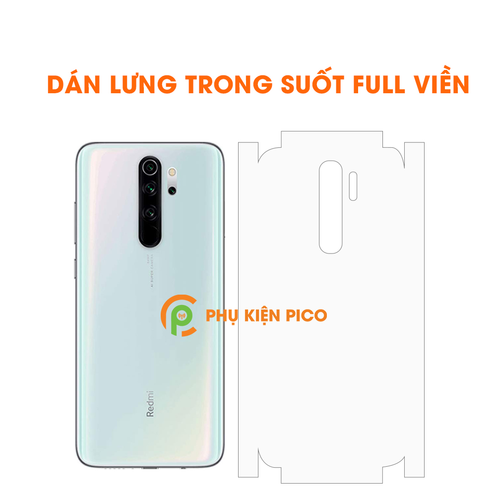 Dán dẻo mặt lưng Xiaomi Redmi Note 8 Pro full viền trong suốt bản đặc biệt