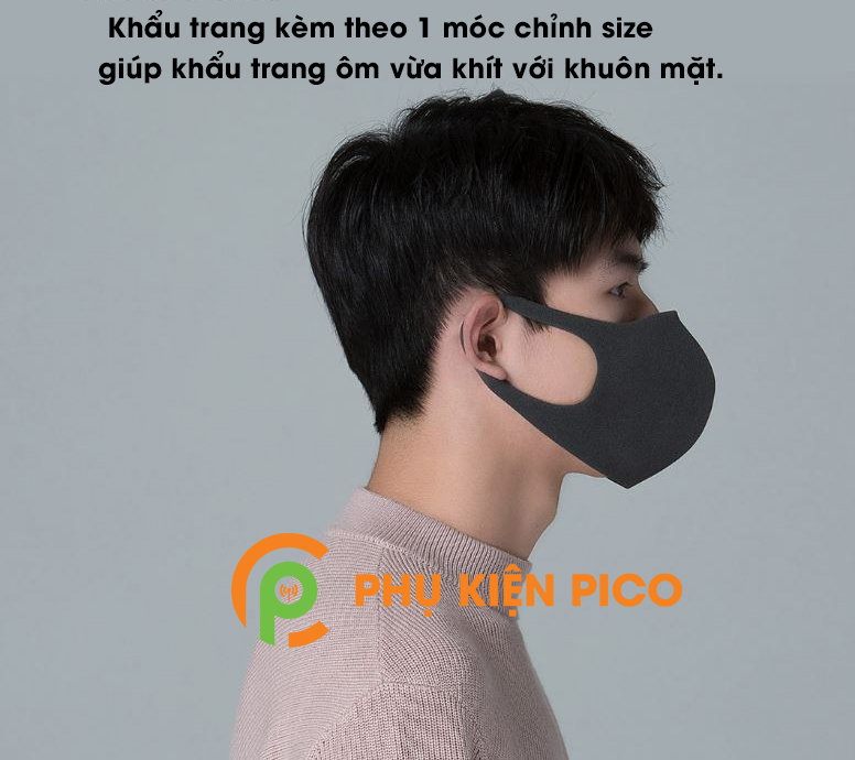 Bộ 3 khẩu trang Xiaomi Smartmi chống bụi PM2.5 kiểu dáng 3D kháng khuẩn bảo vệ sức khỏe
