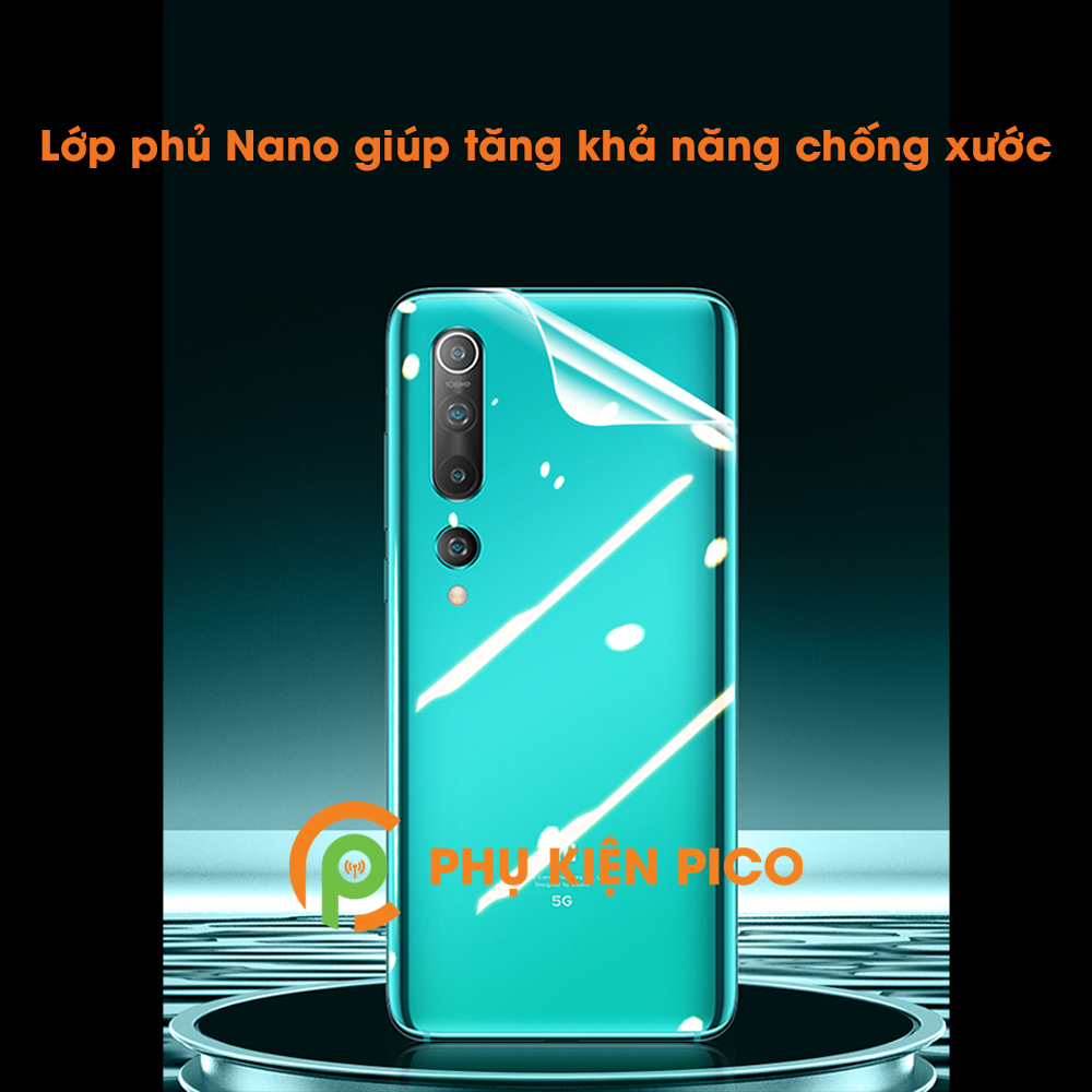 Dán lưng và Dán màn hình Xiaomi Mi 10 PPF cao cấp và Dán camera Xiaomi Mi 10 combo3