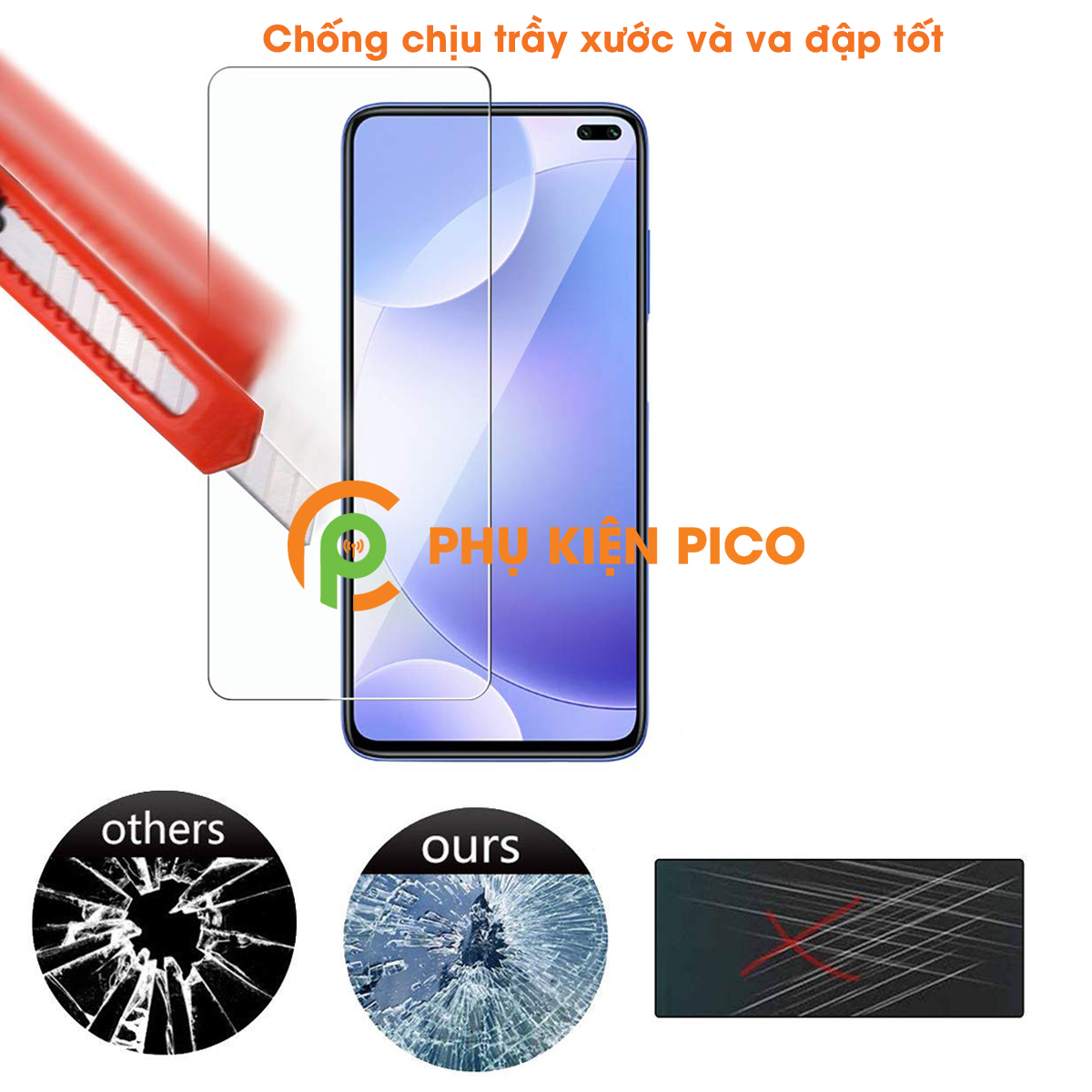 Kính cường lực Xiaomi Poco X2 chính hãng Gor trong suốt