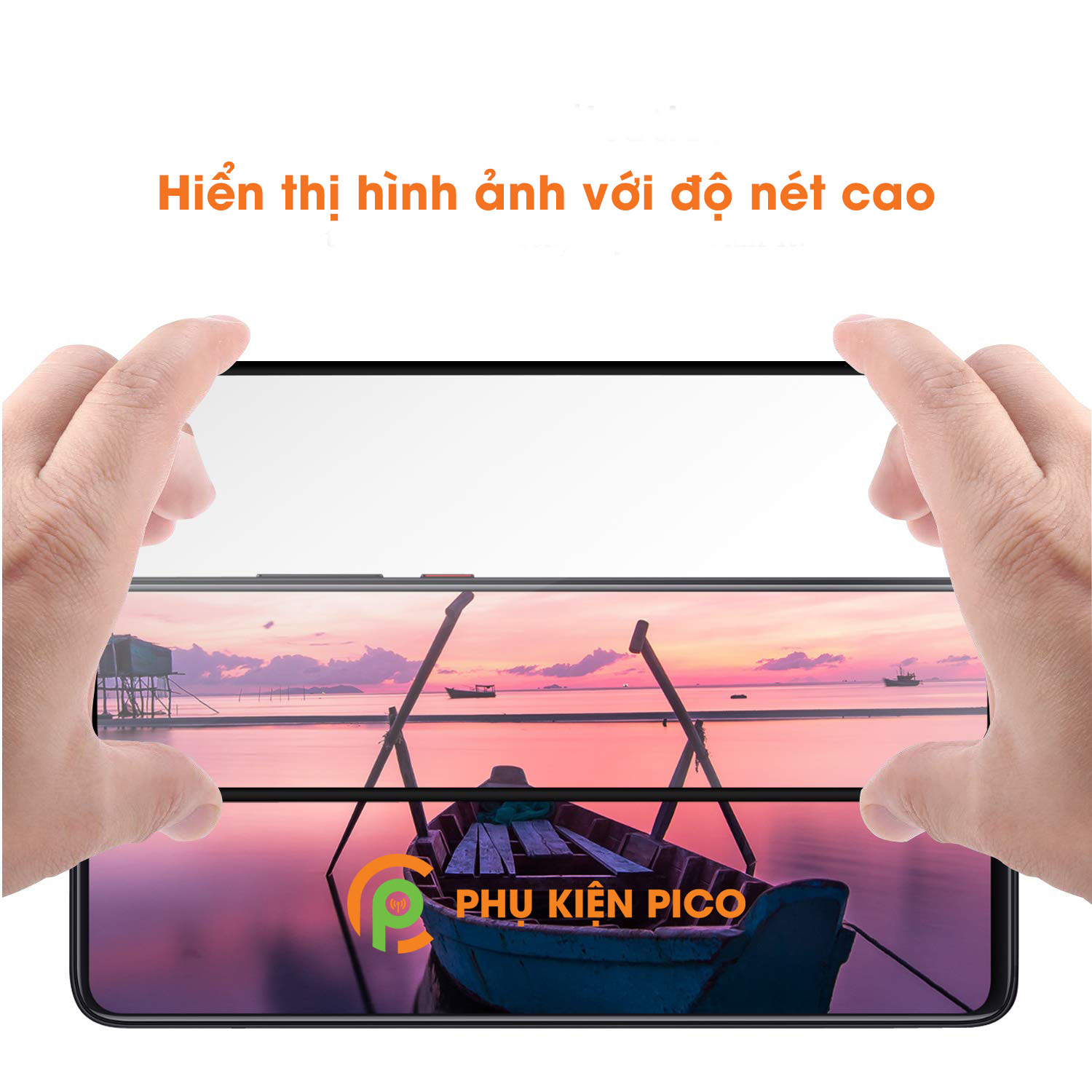 Kính cường lực Vsmart Active 3 full viền đen siêu mỏng