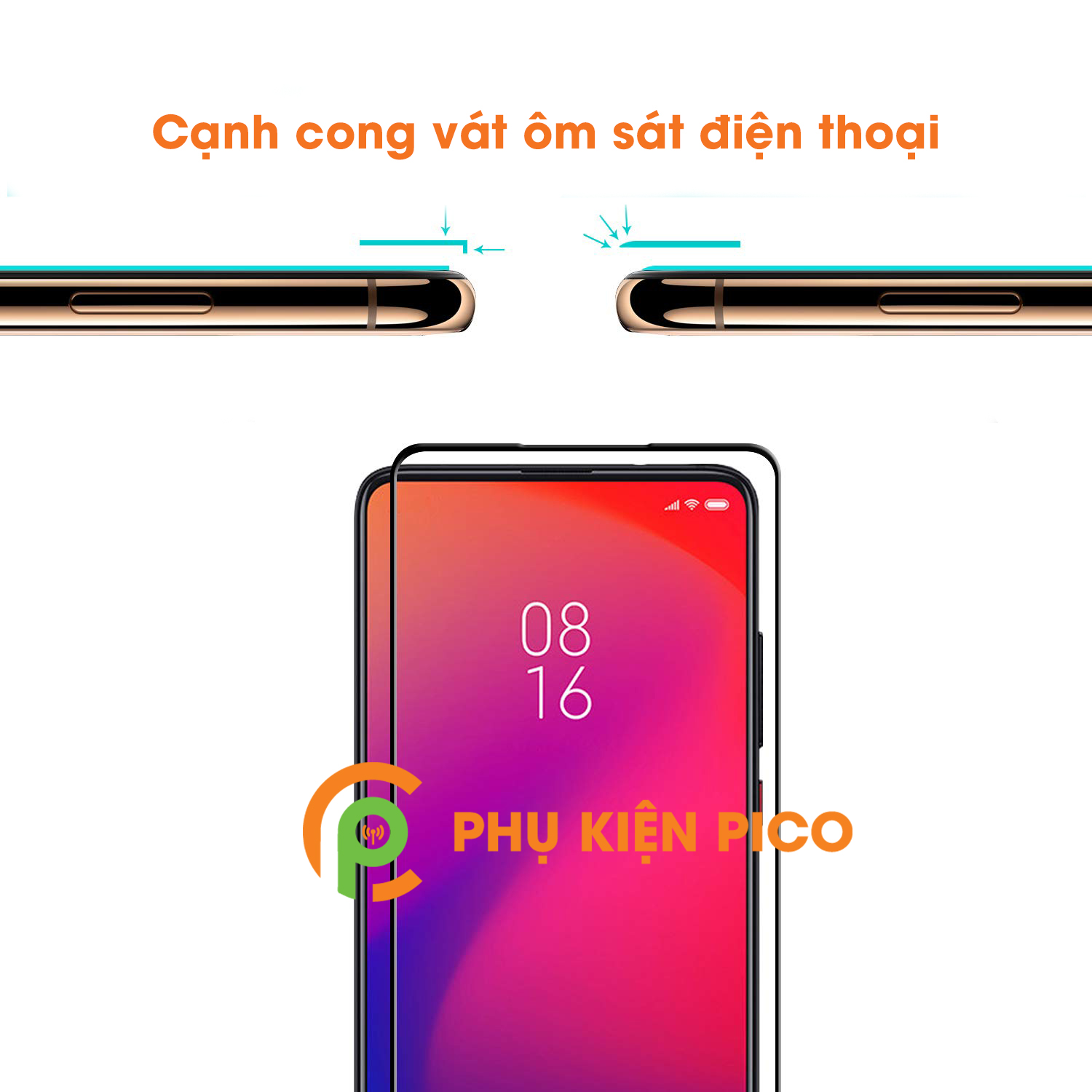 Cường lực Xiaomi Mi 9T chính hãng Gor viền đen mỏng