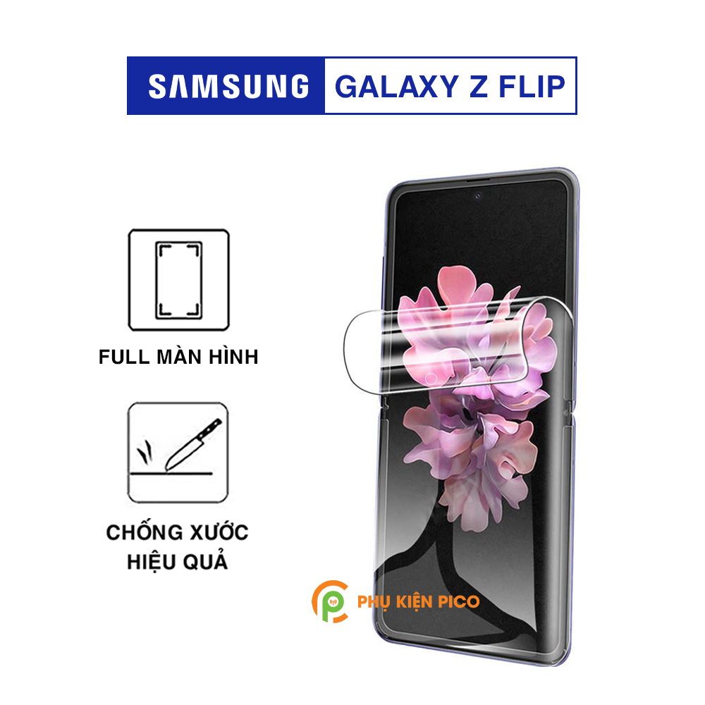 Dán màn hình Samsung Z Flip full màn dẻo trong suốt PPF tự phục hồi vết xước