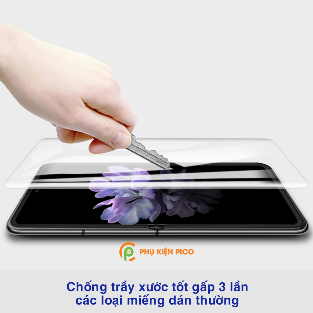 Dán màn hình Samsung Z Flip full màn dẻo trong suốt PPF tự phục hồi vết xước