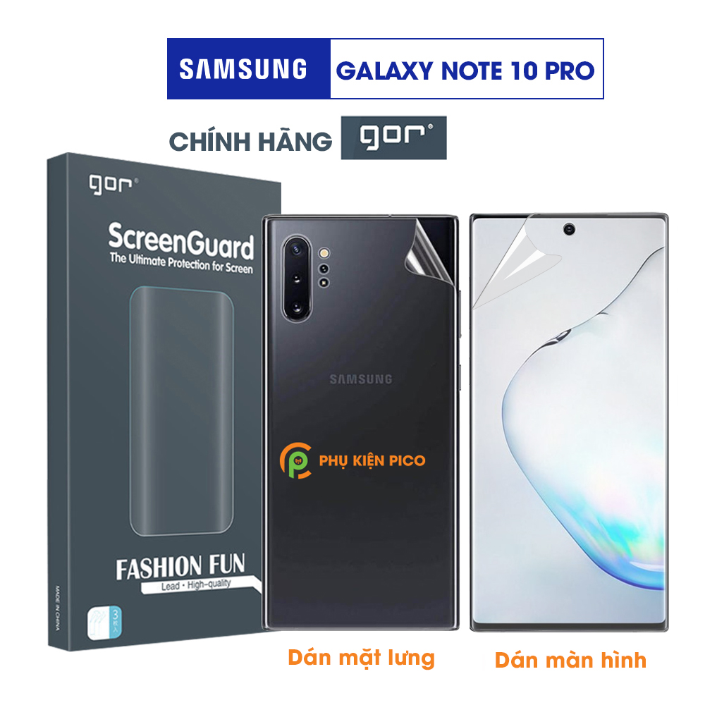 Dán màn hình và dán lưng Samsung Note 10 Pro chính hãng Gor PPF