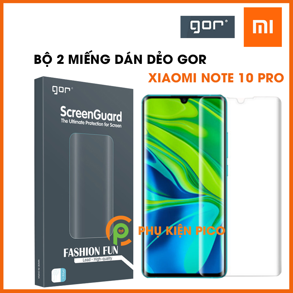 Dán màn hình Xiaomi Mi Note 10 Pro chính hãng Gor PPF bộ 2 miếng