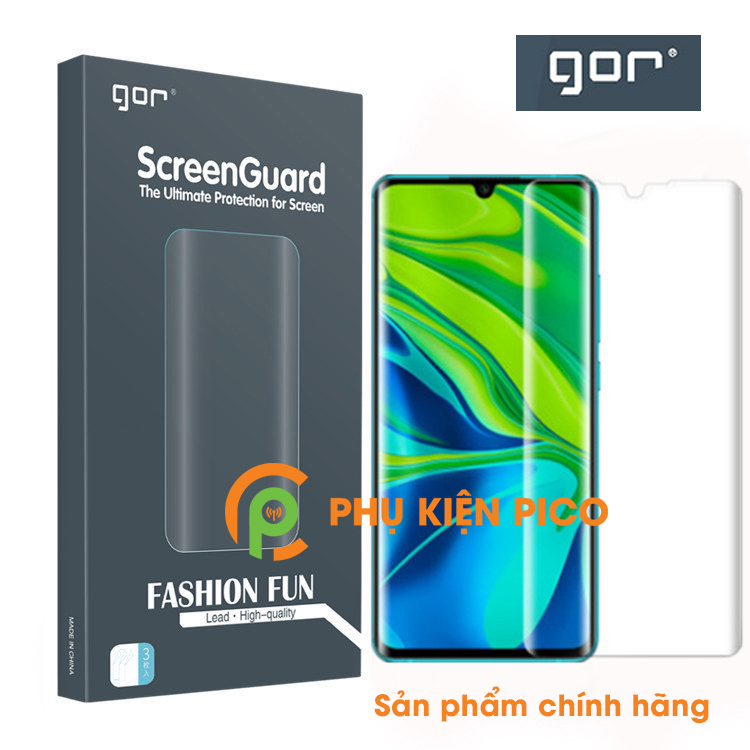 Dán màn hình Xiaomi Mi Note 10 Pro chính hãng Gor PPF bộ 2 miếng