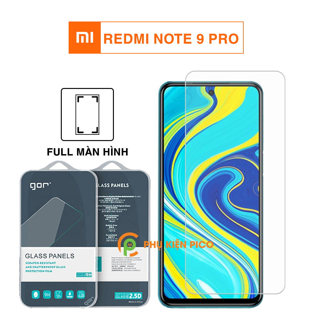 Kính cường lực Xiaomi Redmi Note 9 Pro full màn hình chính hãng Gor