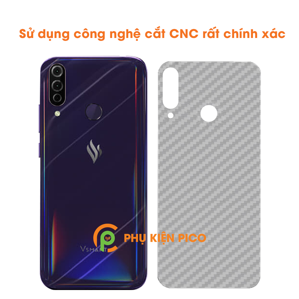 Dán lưng Vsmart Joy 3 vân carbon 3D