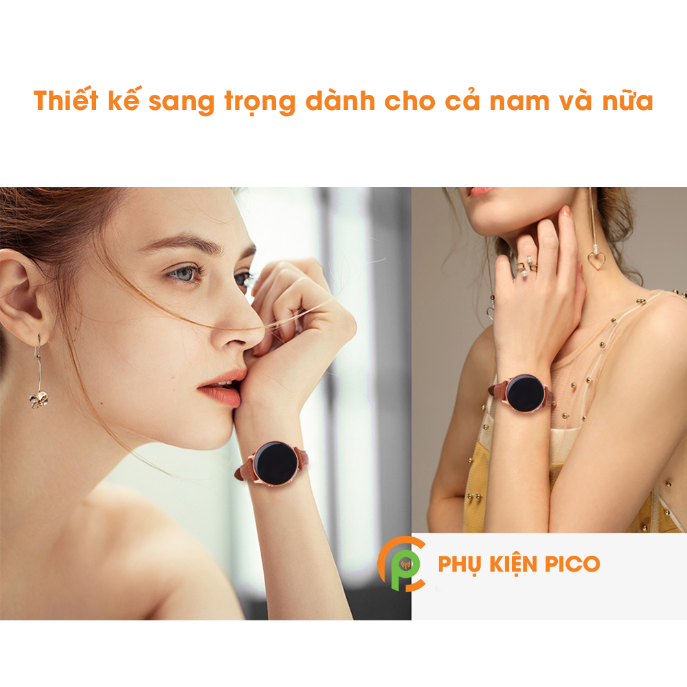 Dây da đồng hồ Samsung Galaxy Watch Active 2 bản 20mm màu nâu